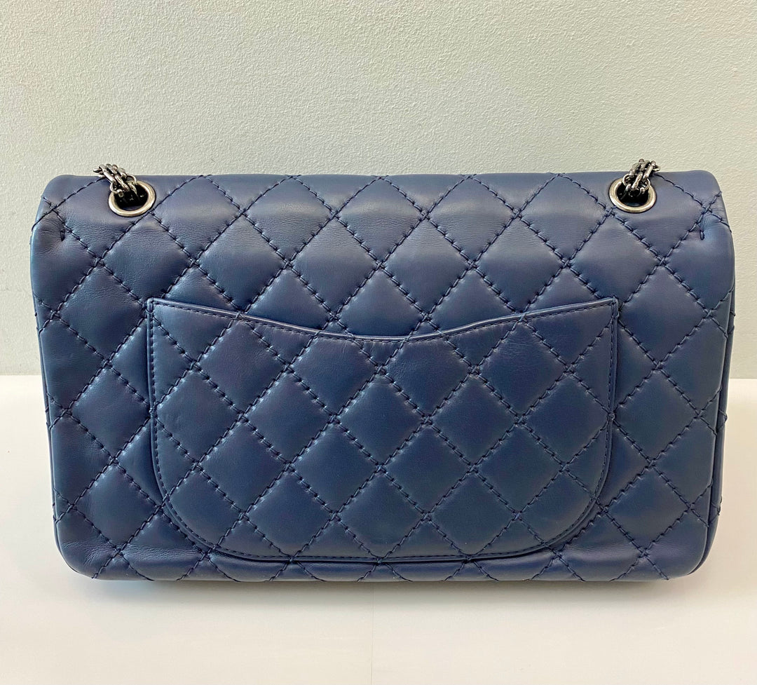 CHANEL 2.55 REISSUE DOUBLE FLAP CALFSKIN LEATHER 226 SHOULDER BAG