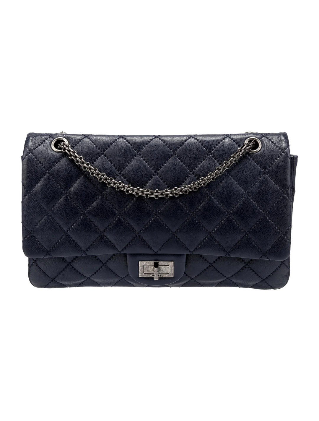 CHANEL 2.55 REISSUE DOUBLE FLAP CALFSKIN LEATHER 226 SHOULDER BAG