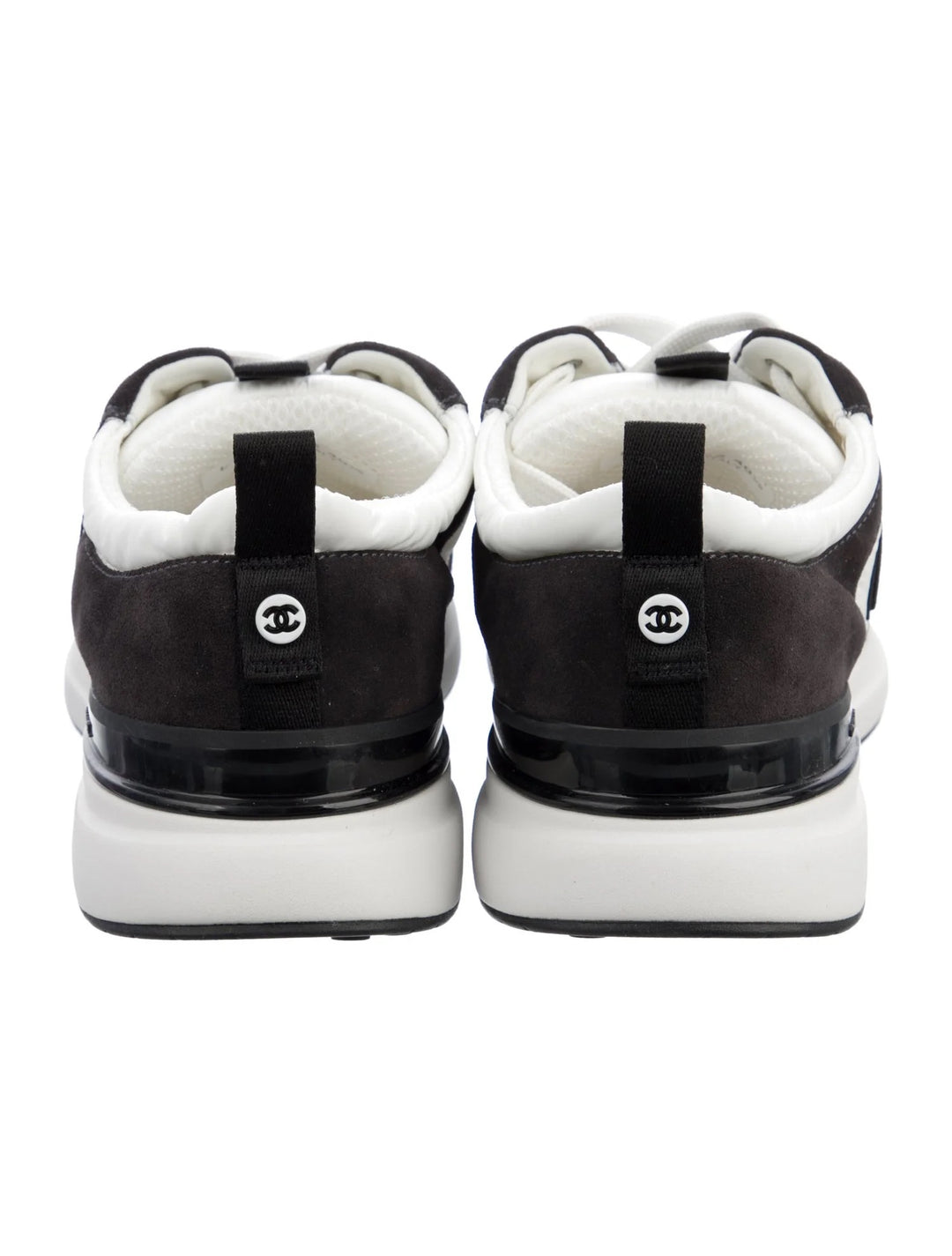 CHANEL CC CALFSKIN SUEDE &amp; NYLON SNEAKERS