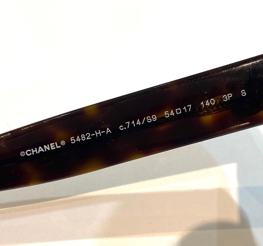 CHANEL CC POLARIZED SUNGLASSES BROWN TORTOISE