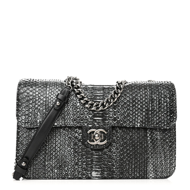 CHANEL CC PYTHON LARGE PERFECT EDGE SLAP SHOULDER BAG
