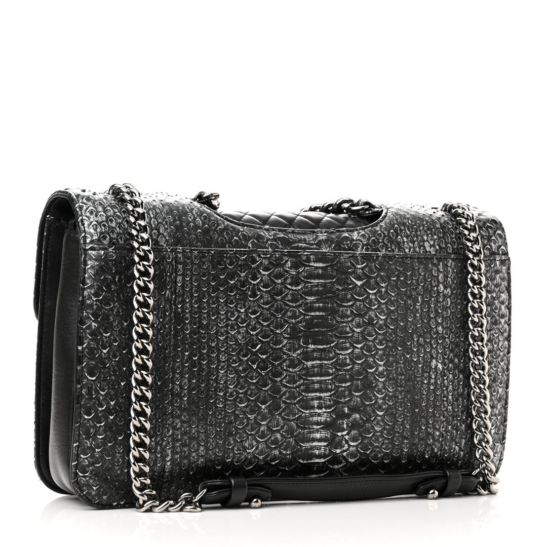 CHANEL CC PYTHON LARGE PERFECT EDGE SLAP SHOULDER BAG