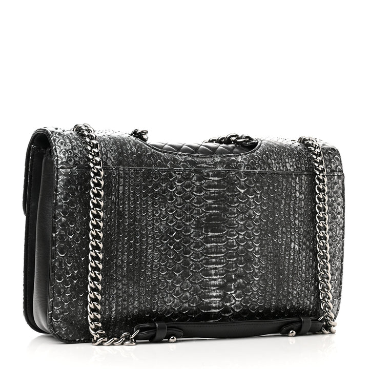 CHANEL CC PYTHON LARGE PERFECT EDGE SLAP SHOULDER BAG