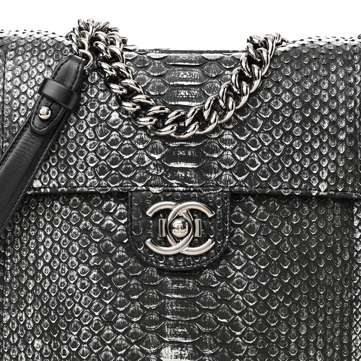 CHANEL CC PYTHON LARGE PERFECT EDGE SLAP SHOULDER BAG