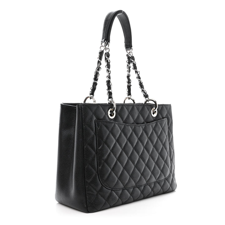 CHANEL QUILTED CAVIAR GRAND SHOPPING TOTE BAG GST