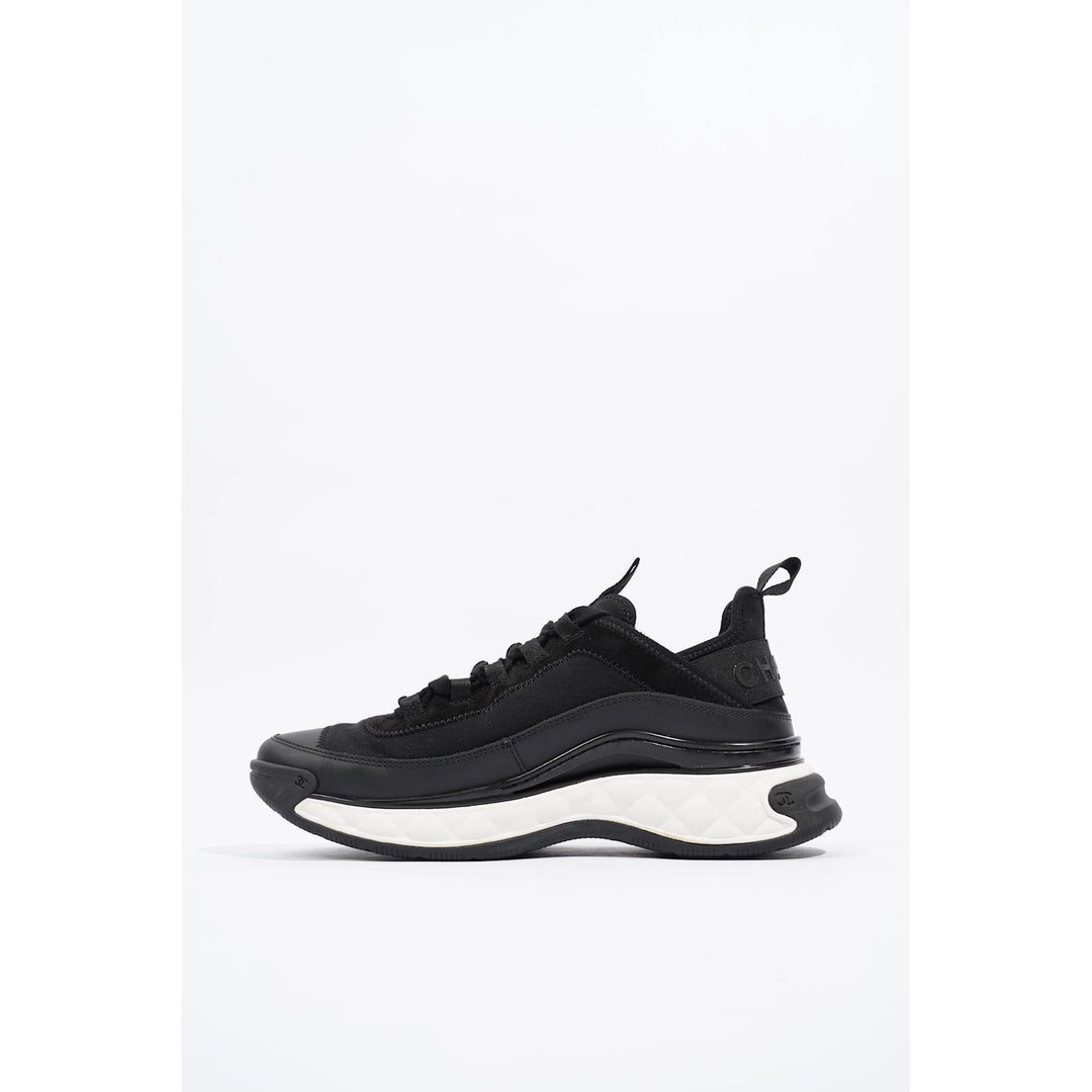 CHANEL QUILTED CC TRAINER SNEAKERS