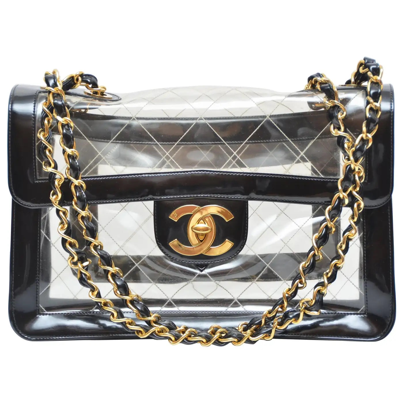 CHANEL QUILTED CC JUMBO DOUBLE CHAIN BAG – Caroline's Fashion Luxuries