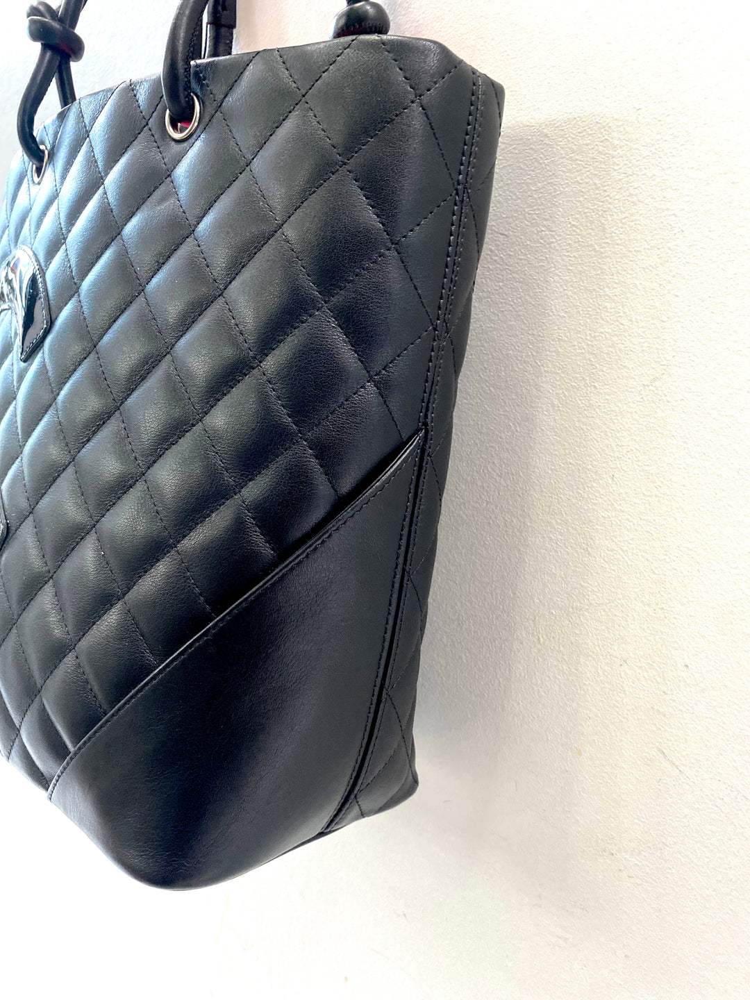 CHANEL QUILTED CALFSKIN SMALL CAMBON LIGNE TOTE BAG