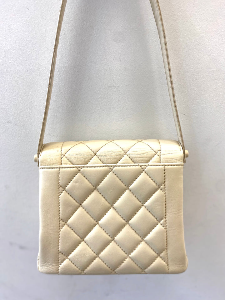CHANEL QUILTED LAMBSKIN DIANA SHOULDER BAG