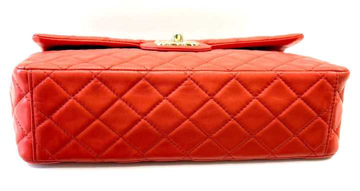 CHANEL QUILTED LAMBSKIN JUMBO CLASSIC SINGLE FLAP BAG