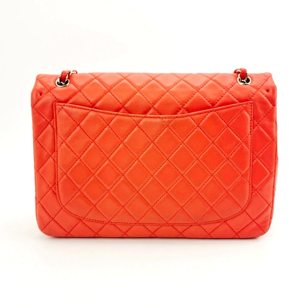 CHANEL QUILTED LAMBSKIN JUMBO CLASSIC SINGLE FLAP BAG