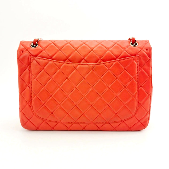 CHANEL QUILTED LAMBSKIN JUMBO CLASSIC SINGLE FLAP BAG
