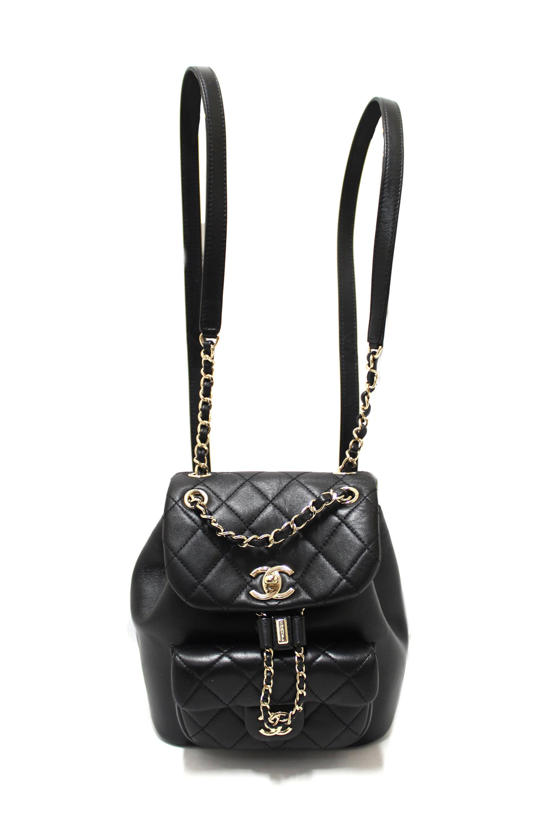 CHANEL CC QUILTED LAMBSKIN MINI DUMA BACKPACK