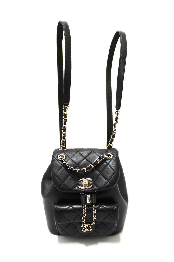 CHANEL CC QUILTED LAMBSKIN MINI DUMA BACKPACK