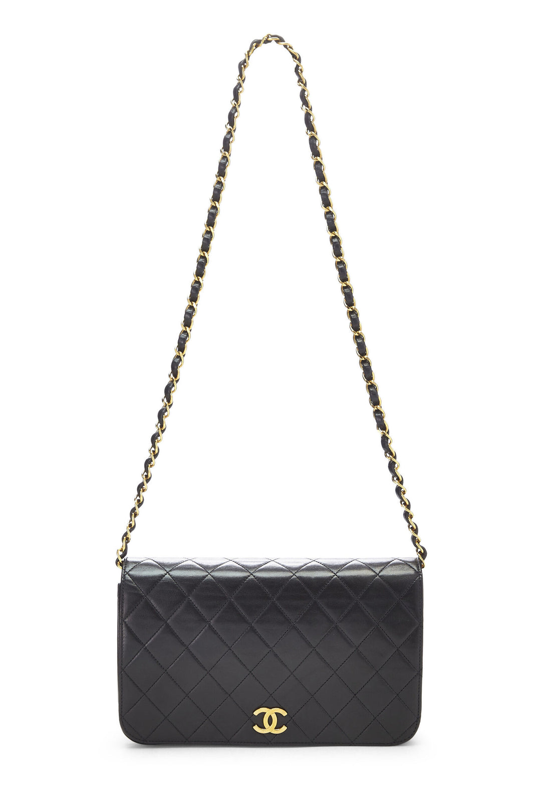 CHANEL QUILTED LAMBSKIN LEATHER MINI FULL FLAP BAG