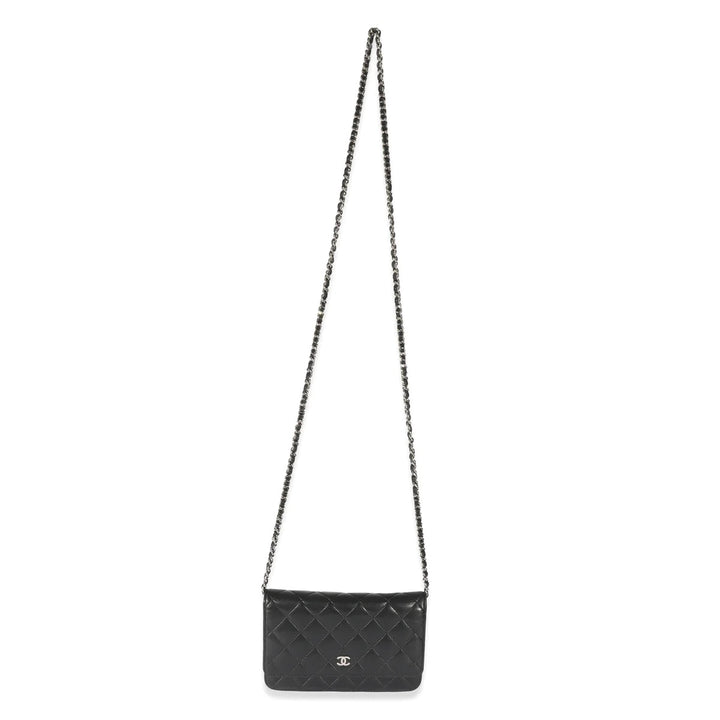CHANEL QUILTED LAMBSKIN WALLET ON A CHAIN