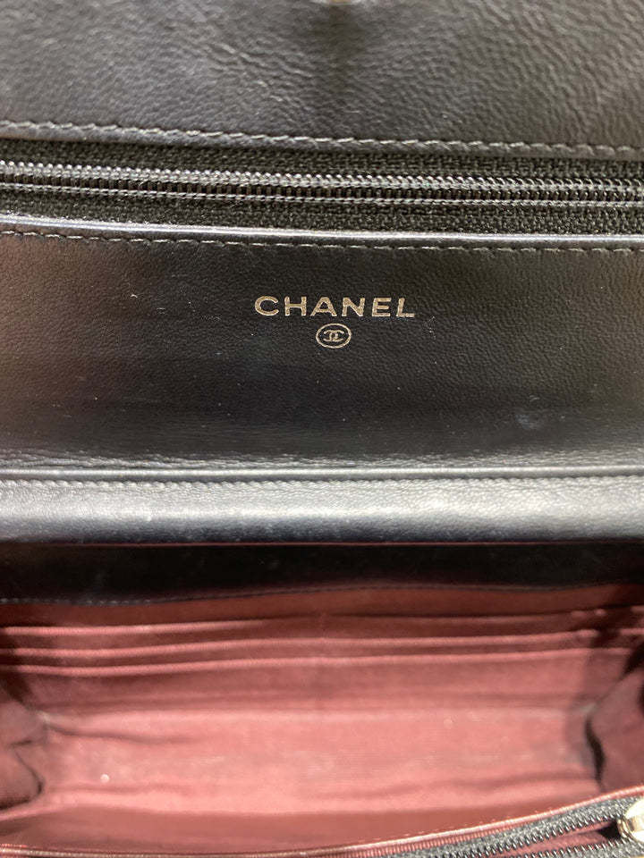 CHANEL QUILTED LAMBSKIN WALLET ON A CHAIN