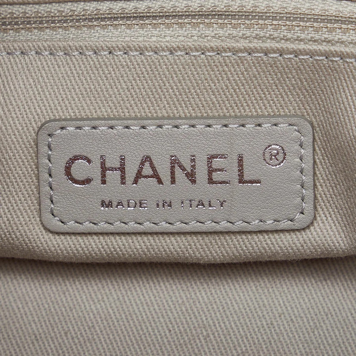 CHANEL QUILTED CALFSKIN LEATHER SEA HIT IRIDESCENT LARGE TOTE BAG