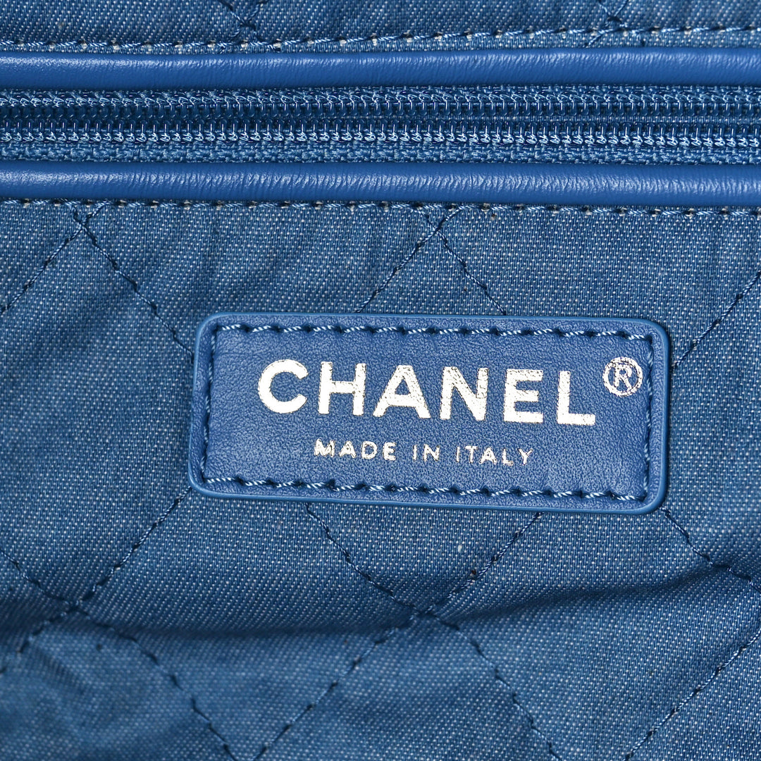 CHANEL DENIM SEQUIN 22 HOBO BAG