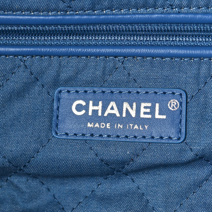 CHANEL DENIM SEQUIN 22 HOBO BAG