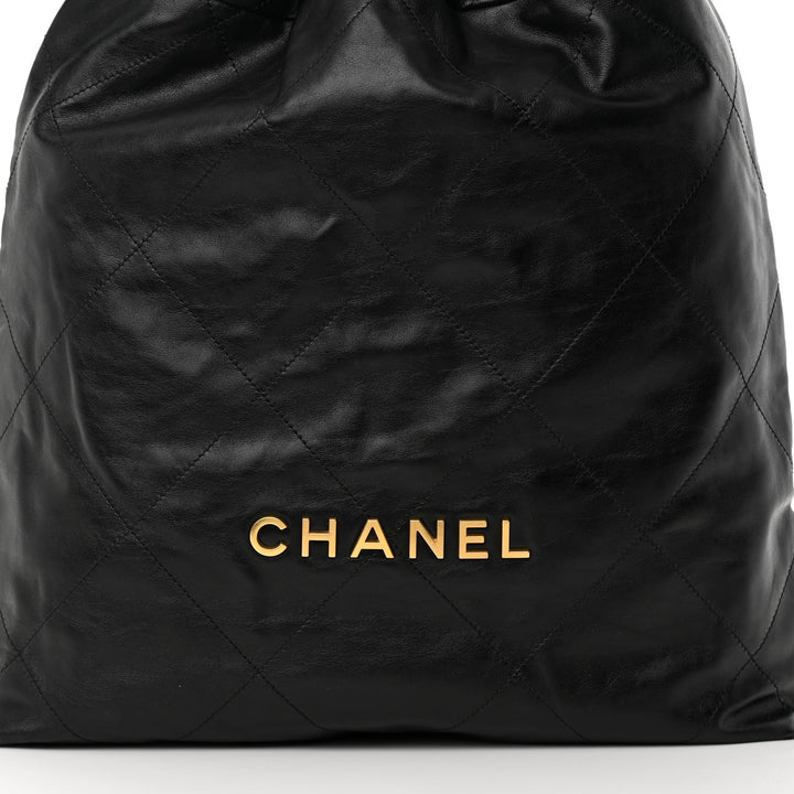 CHANEL SHINY QUILTED CALFSKIN LEATHER CHANEL 22 BACKPACK
