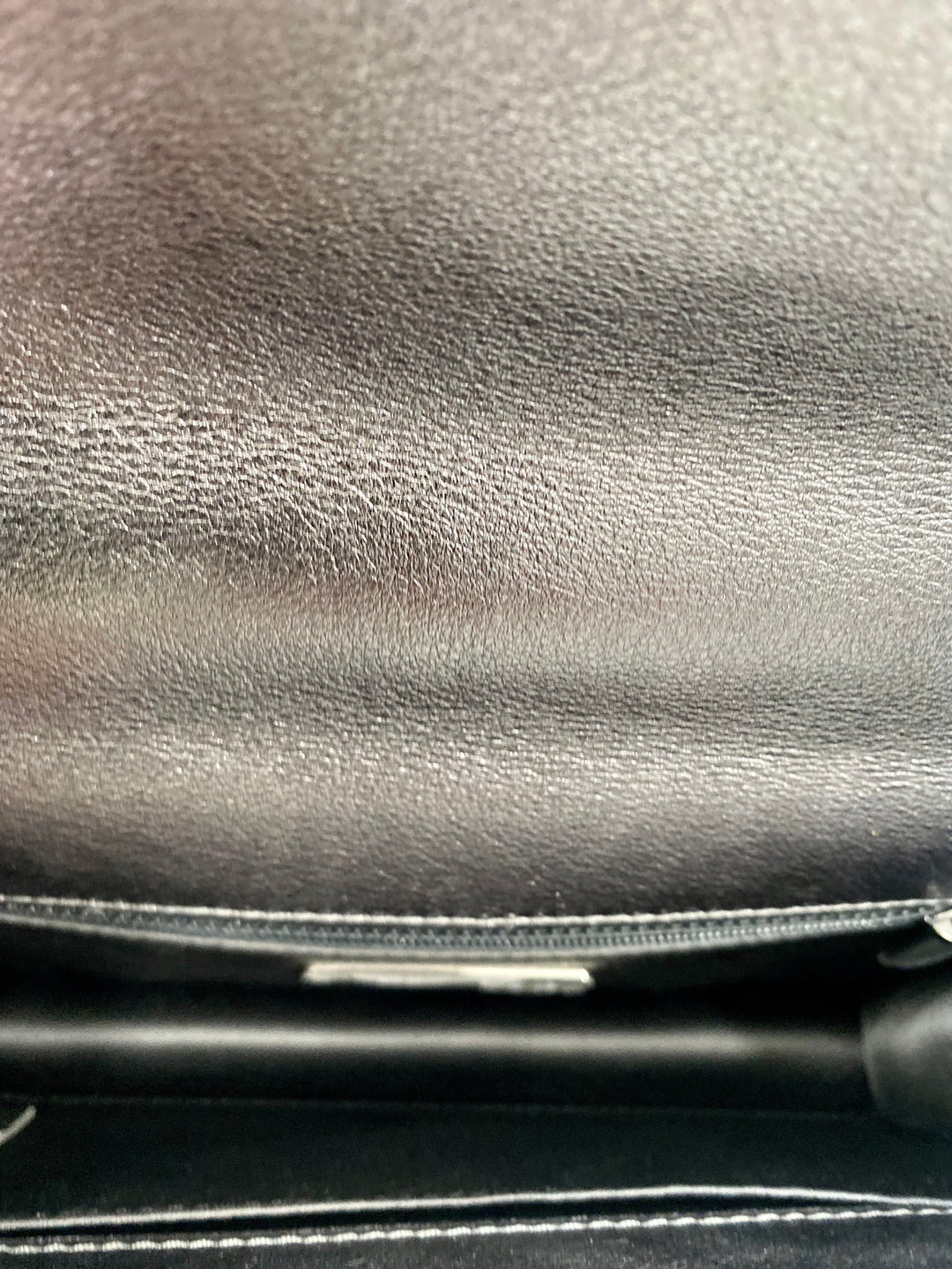 CHANEL METALLIC SILVER CALFSKIN COCO EMBOSSED SHOULDER BAG