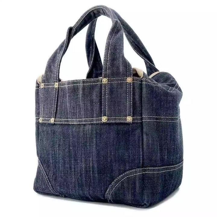 CHANEL CC SPARKLING DENIM TOTE BAG