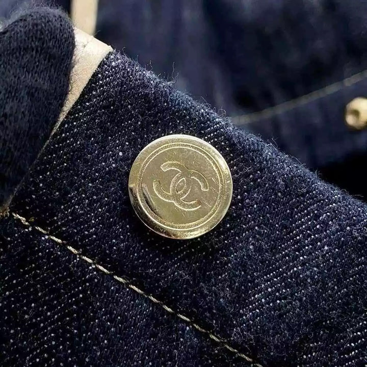 CHANEL CC SPARKLING DENIM TOTE BAG