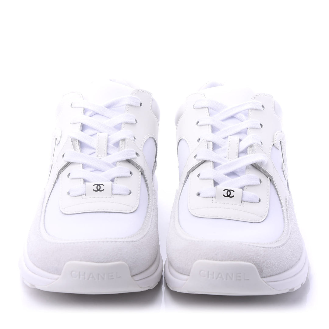 CHANEL SUEDE CALFSKIN LEATHER CC SNEAKERS