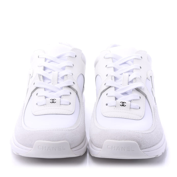 CHANEL SUEDE CALFSKIN LEATHER CC SNEAKERS