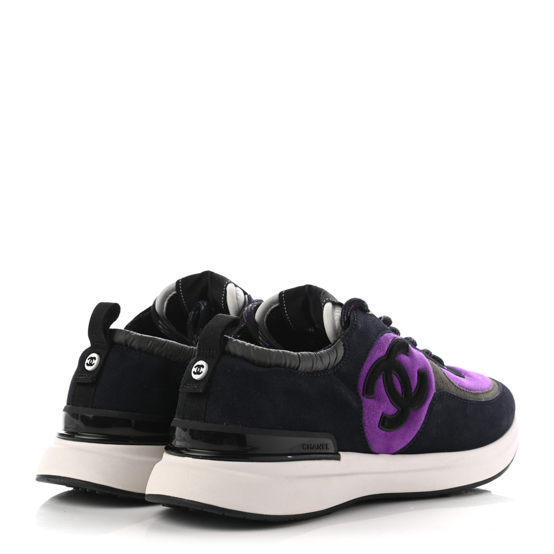 CHANEL CC SUEDE CALFSKIN SNEAKERS