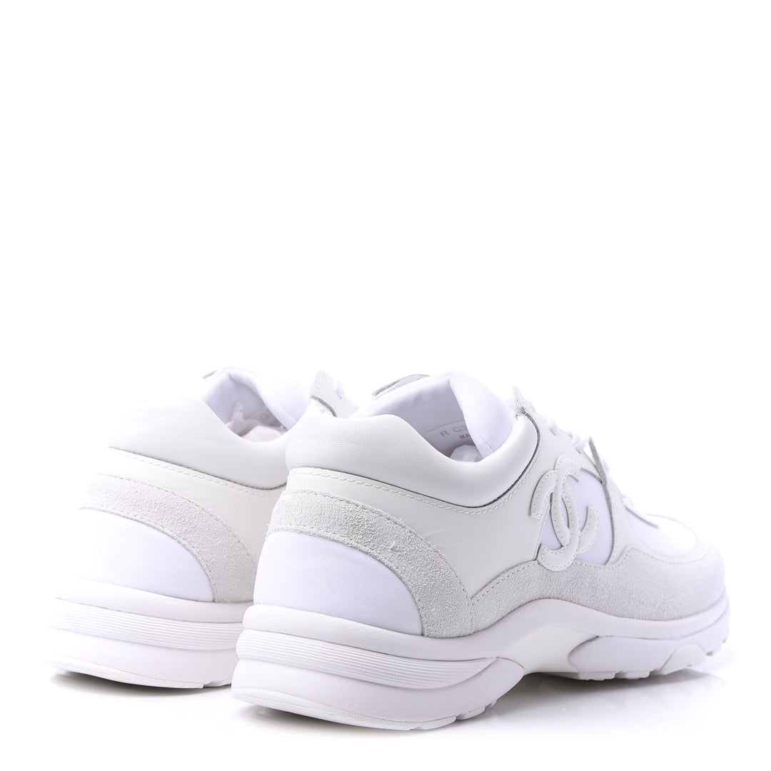 CHANEL SUEDE CALFSKIN LEATHER CC SNEAKERS