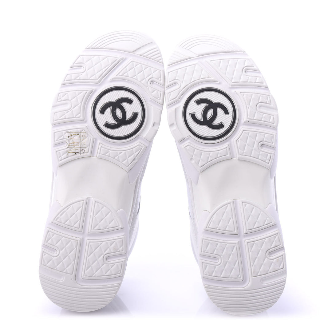 CHANEL SUEDE CALFSKIN LEATHER CC SNEAKERS