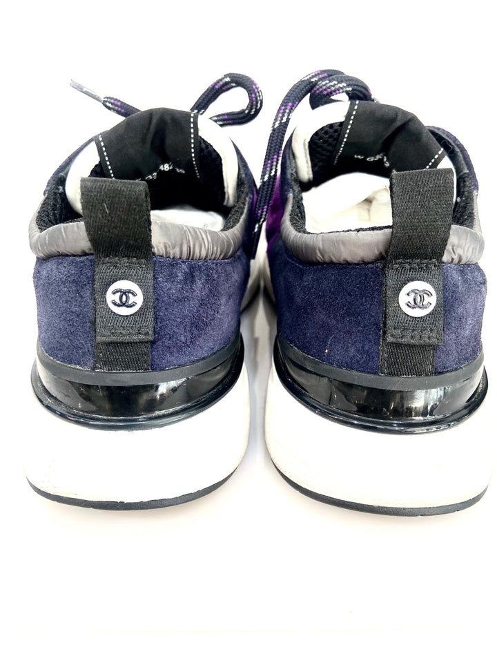 CHANEL CC SUEDE CALFSKIN SNEAKERS