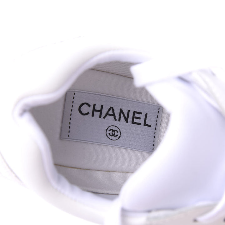 CHANEL SUEDE CALFSKIN LEATHER CC SNEAKERS