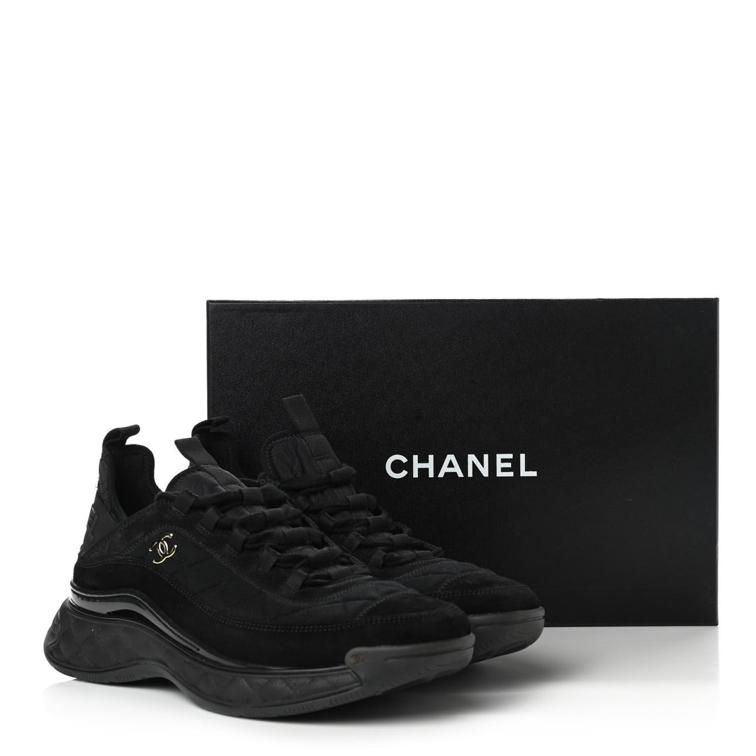 CHANEL CC SUEDE CALFSKIN MIXED MEDIA SNEAKERS