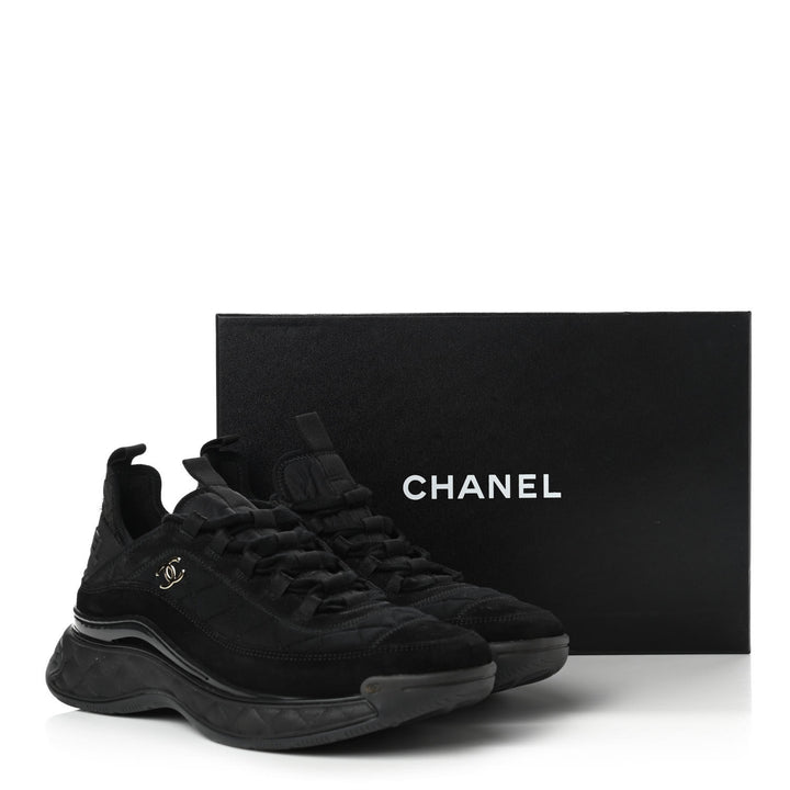 CHANEL CC SUEDE CALFSKIN MIXED MEDIA SNEAKERS