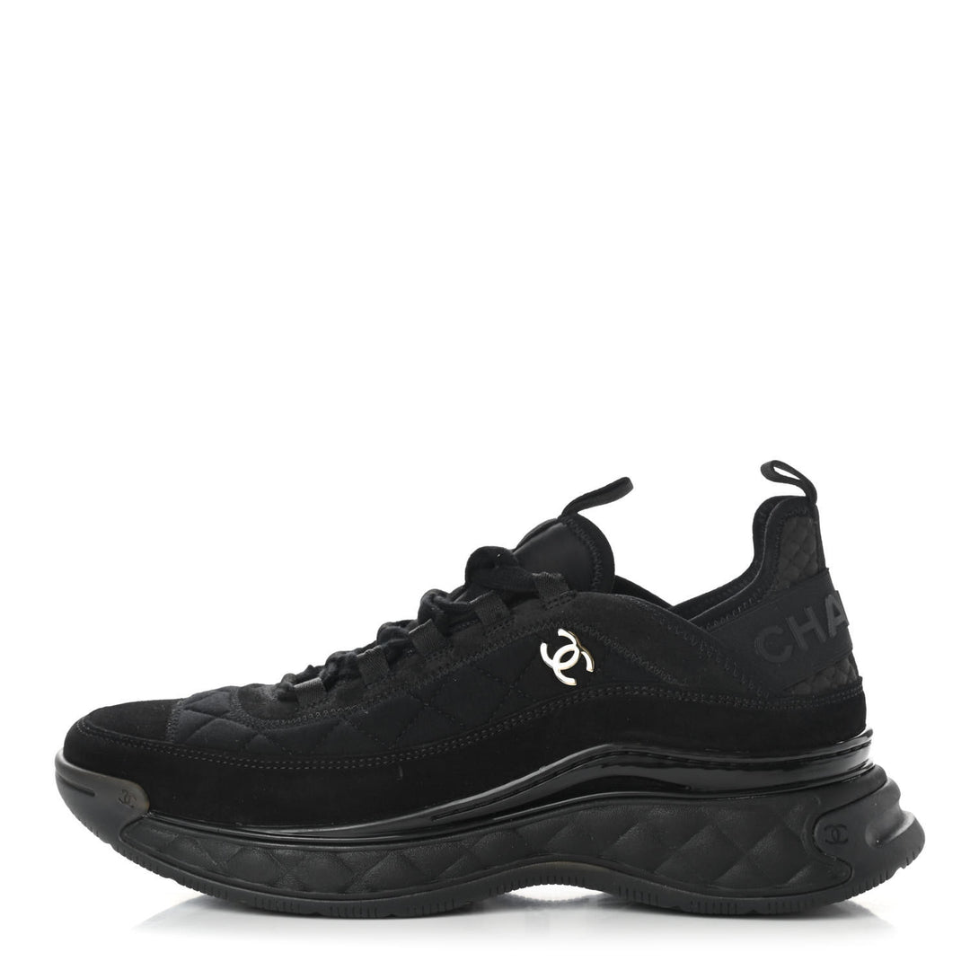 CHANEL CC SUEDE CALFSKIN MIXED MEDIA SNEAKERS