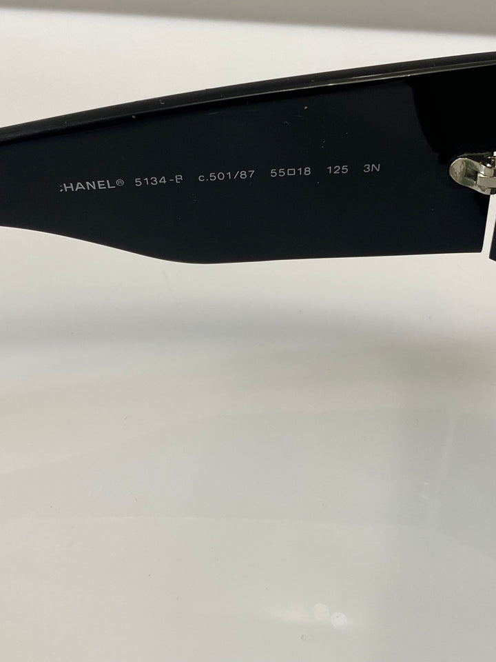 CHANEL SWAROVSKI CRYSTAL CC LOGO SUNGLASSES