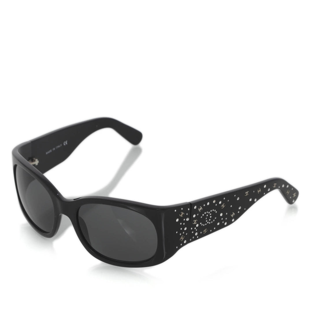 CHANEL SWAROVSKI CRYSTAL CC LOGO SUNGLASSES