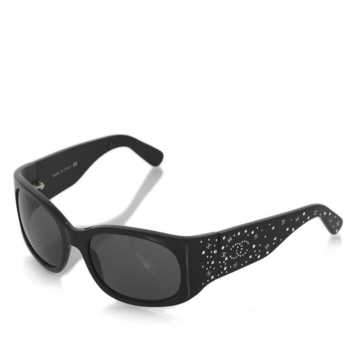 CHANEL SWAROVSKI CRYSTAL CC LOGO SUNGLASSES
