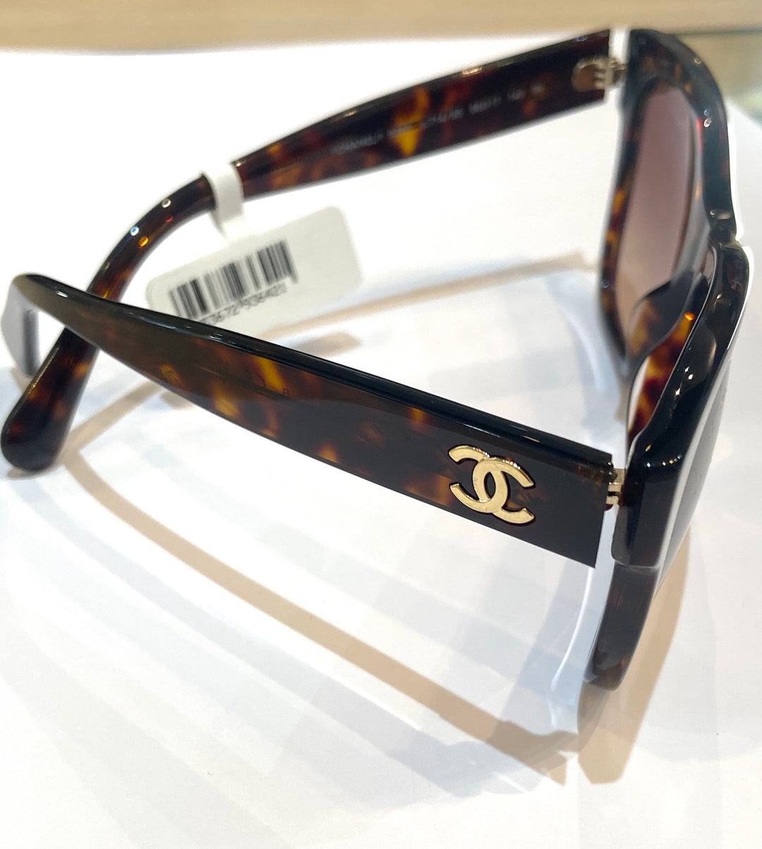 CHANEL TORTOISE ACETATE BUTTERFLY SUNGLASSES