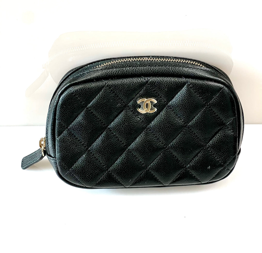 CHANEL TIMELESS CLASSIC LINE CAVIAR QUILTED POUCH