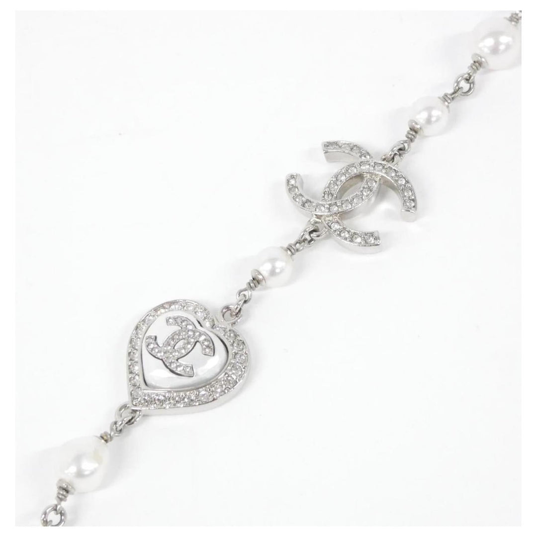 CHANEL TIMELESS CRYSTAL HEART PEARL LONG NECKLACE