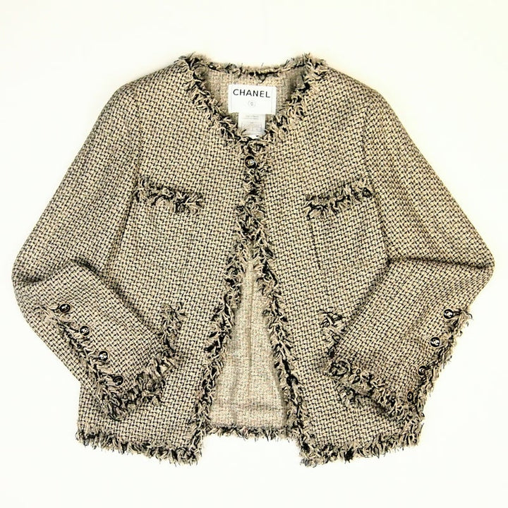 CHANEL CC CAMPAIGN SHIMMER TWEED JACKET