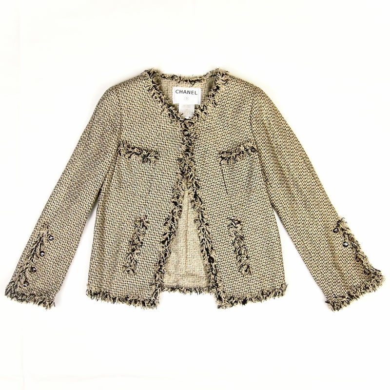 CHANEL CC CAMPAIGN SHIMMER TWEED JACKET