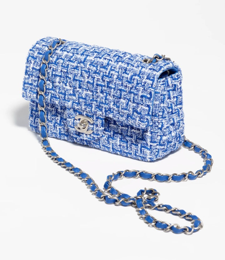 Chanel tweed mini flap fashion bag