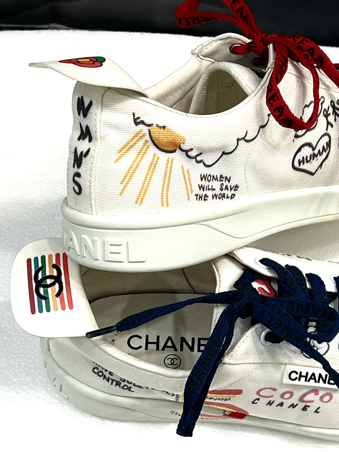 CHANEL X PHARRELL LIMITED EDITION GRAFFITI SNEAKERS