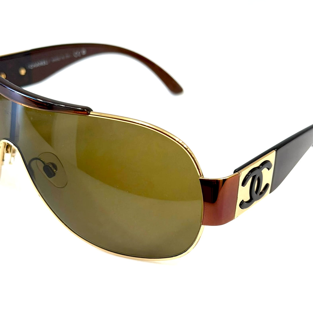 CHANEL VINTAGE SHIELD SUNGLASSES