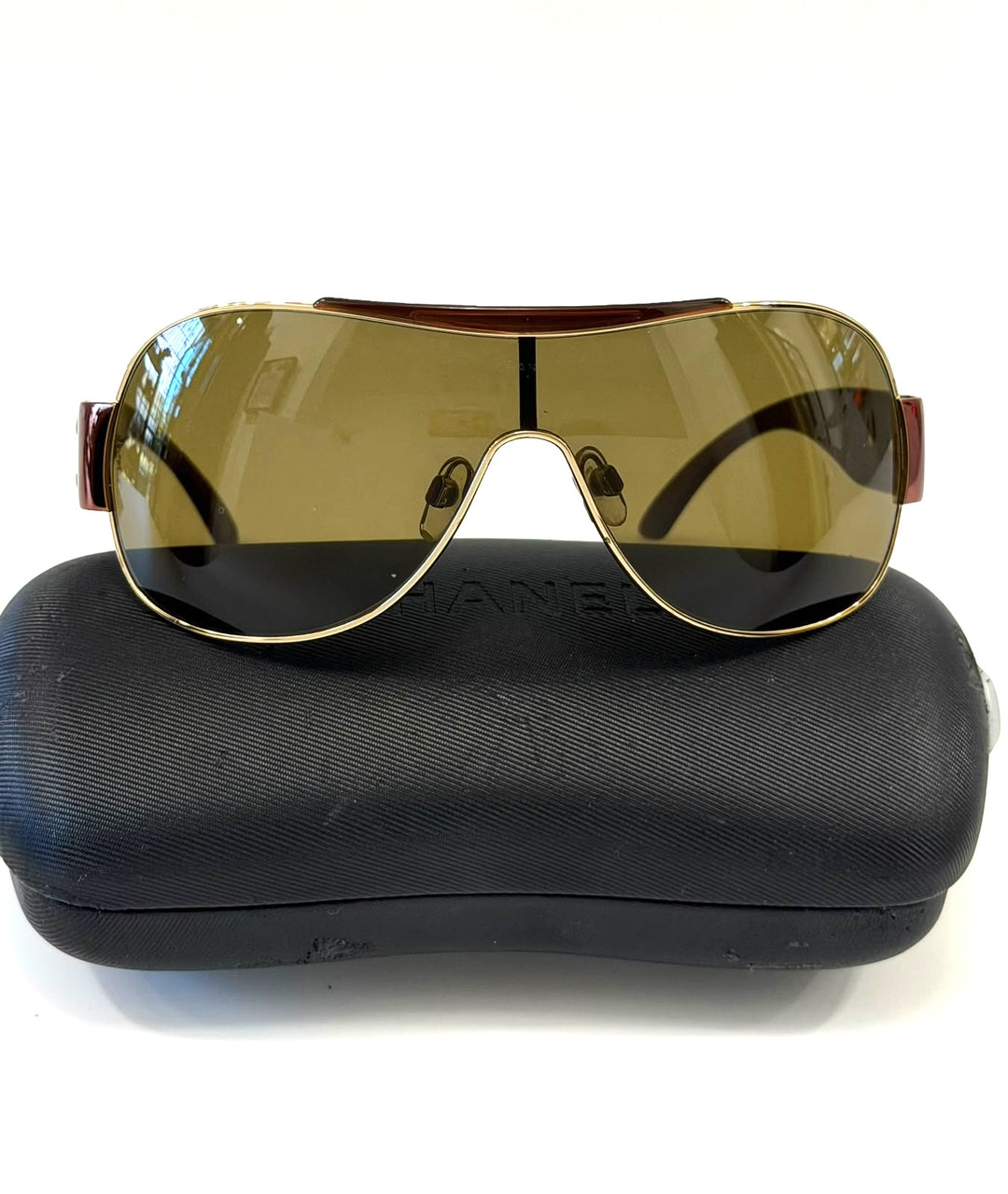 CHANEL VINTAGE SHIELD SUNGLASSES